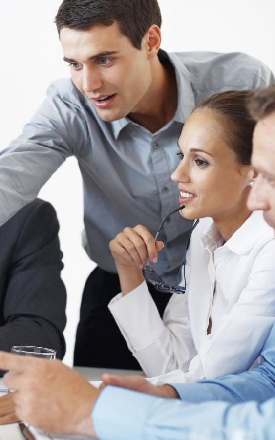 An AIS advisor working through plan options with a client